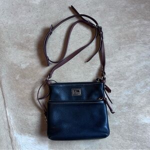 DOONEY & BOURKE Dillen satchel Black Brown Leather Classic Crossbody Purse